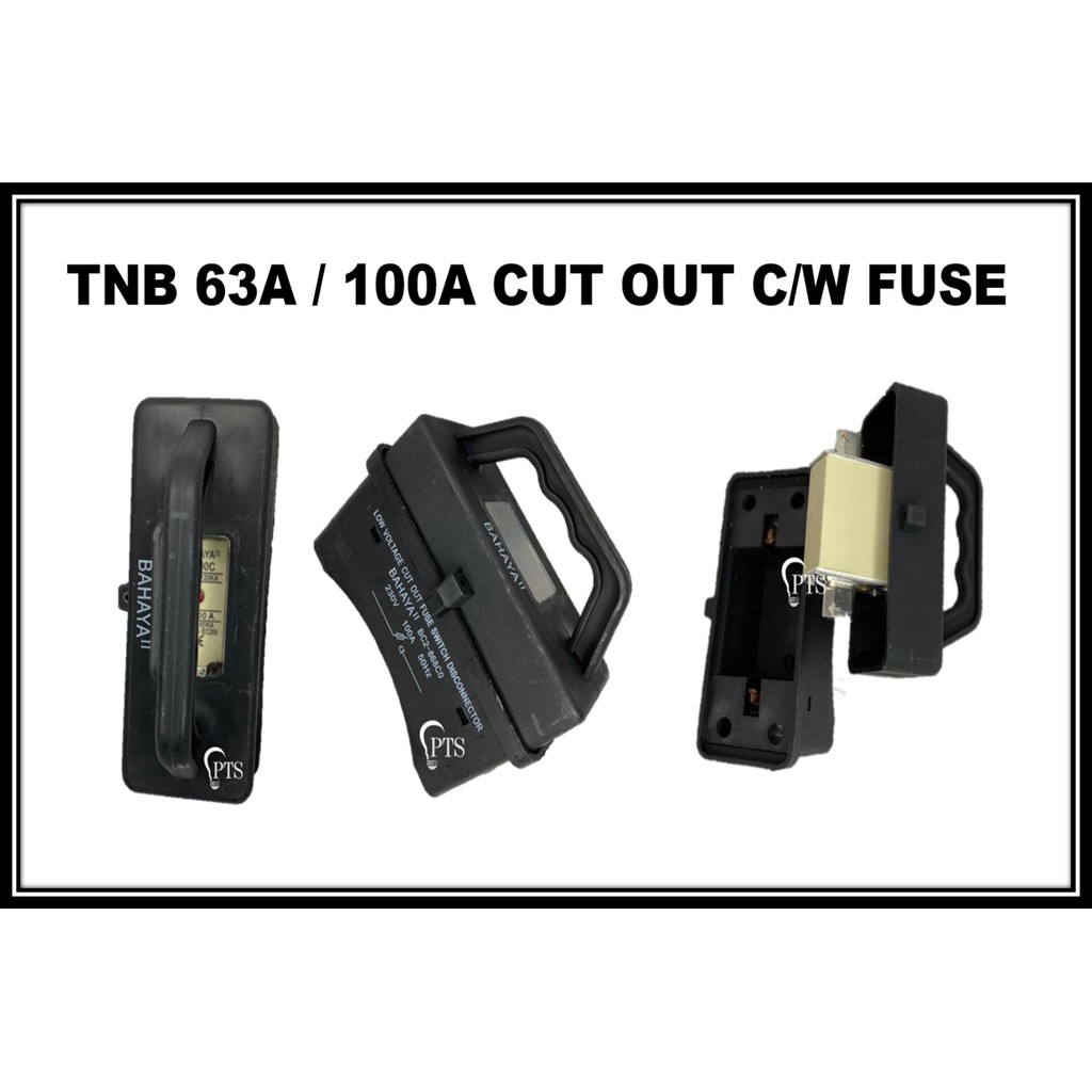TNB 63A / 100A CUT OUT FUSE SWITCH DISCONNECTOR COMPLETE WITH FUSE