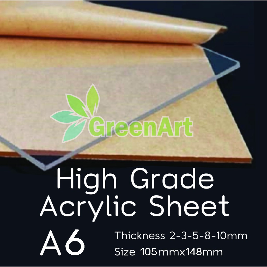 Acrylic sheet A6 with laser cutting High Grade Casting Clear Acrylic