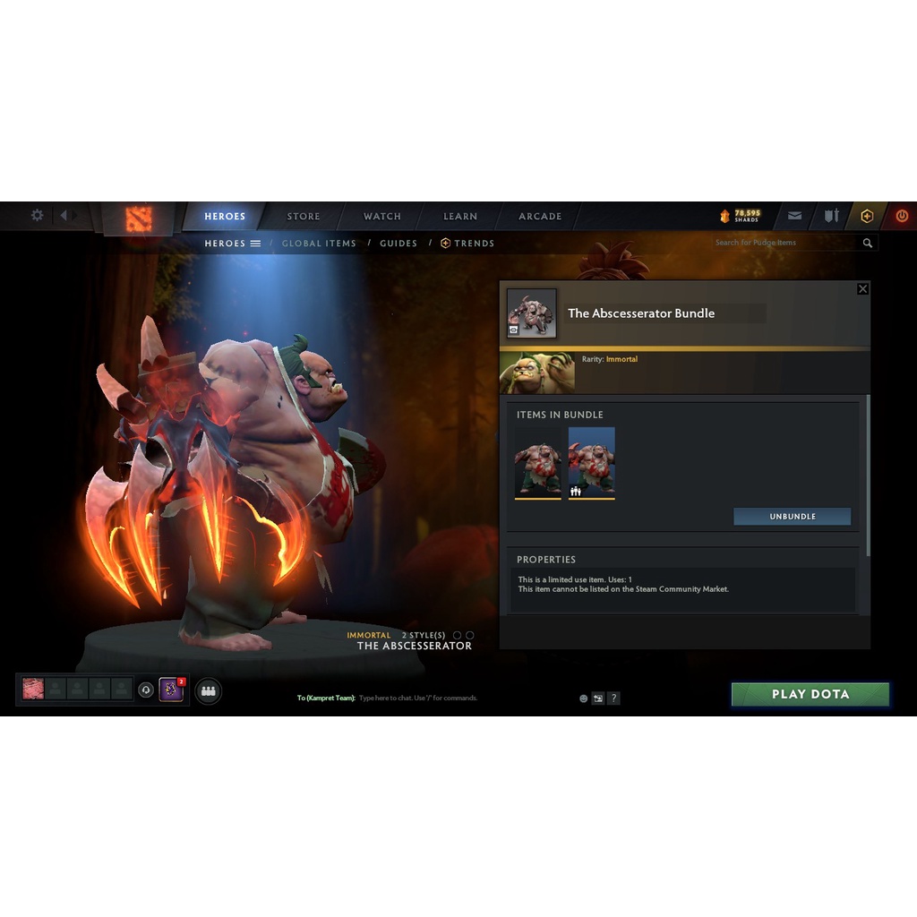 Pudge Immortal (The Abscesserator Bundle) Shopee Malaysia