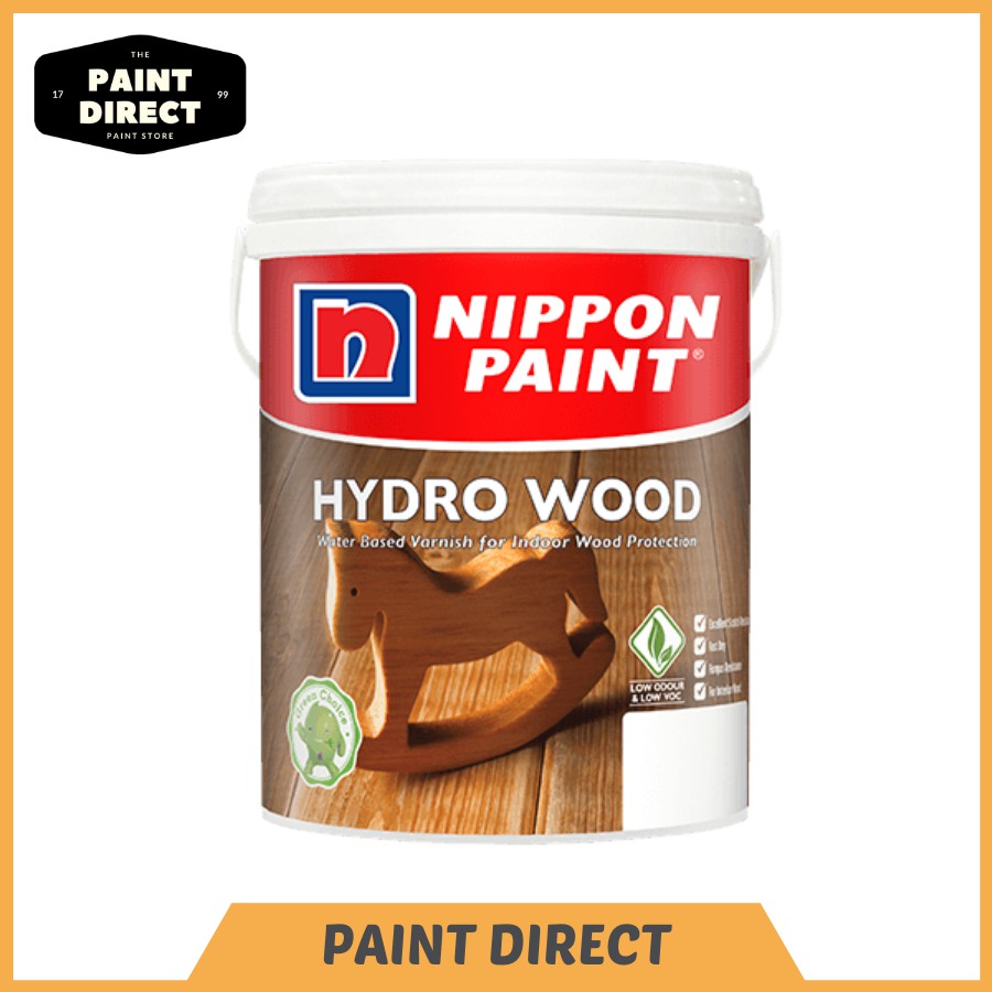 5L Nippon Paint Hydro Wood (WaterBased Wood Varnish) 5Litre Cat Nippon