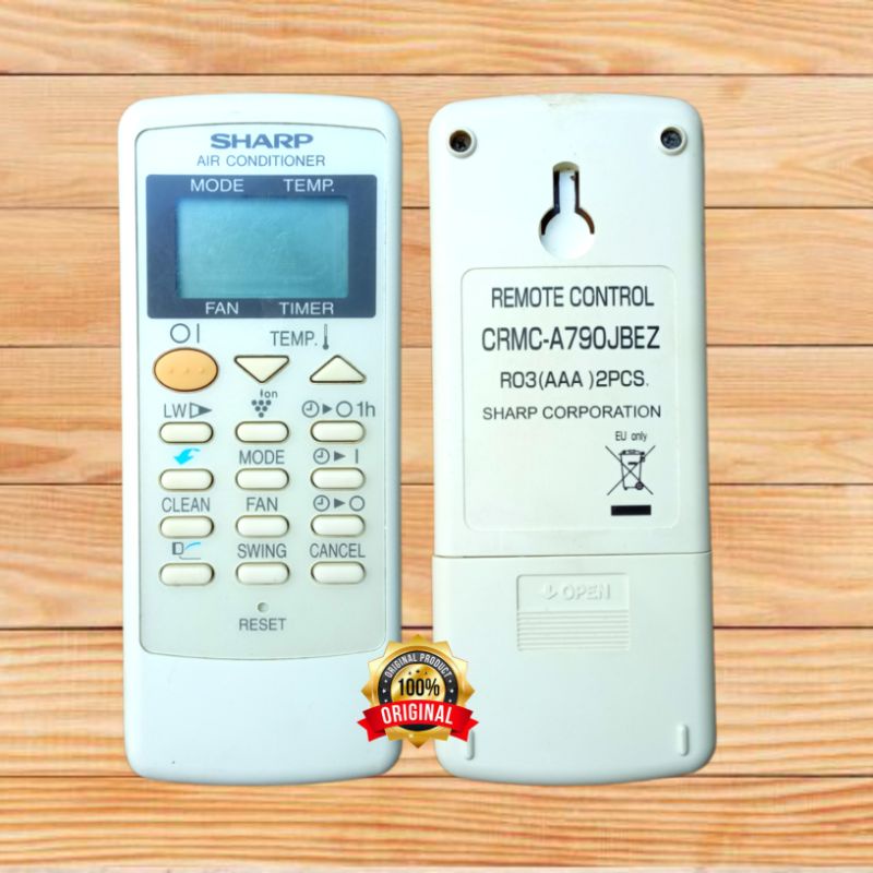 Sharp CRMCA790JBEZ Original Air Conditioner Remote Control Shopee