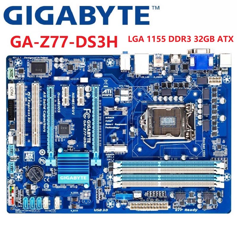 Gigabyte Z77D3H / Z77DS3H /Gigabyte GAZ77PD3/ Z77HD3 1155pin
