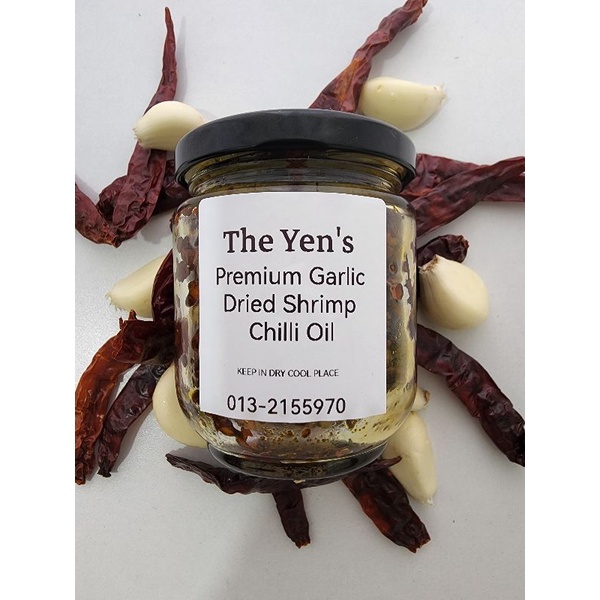 The Yen's Homemade premium garlic fried shrimp chilli oil ( muslim