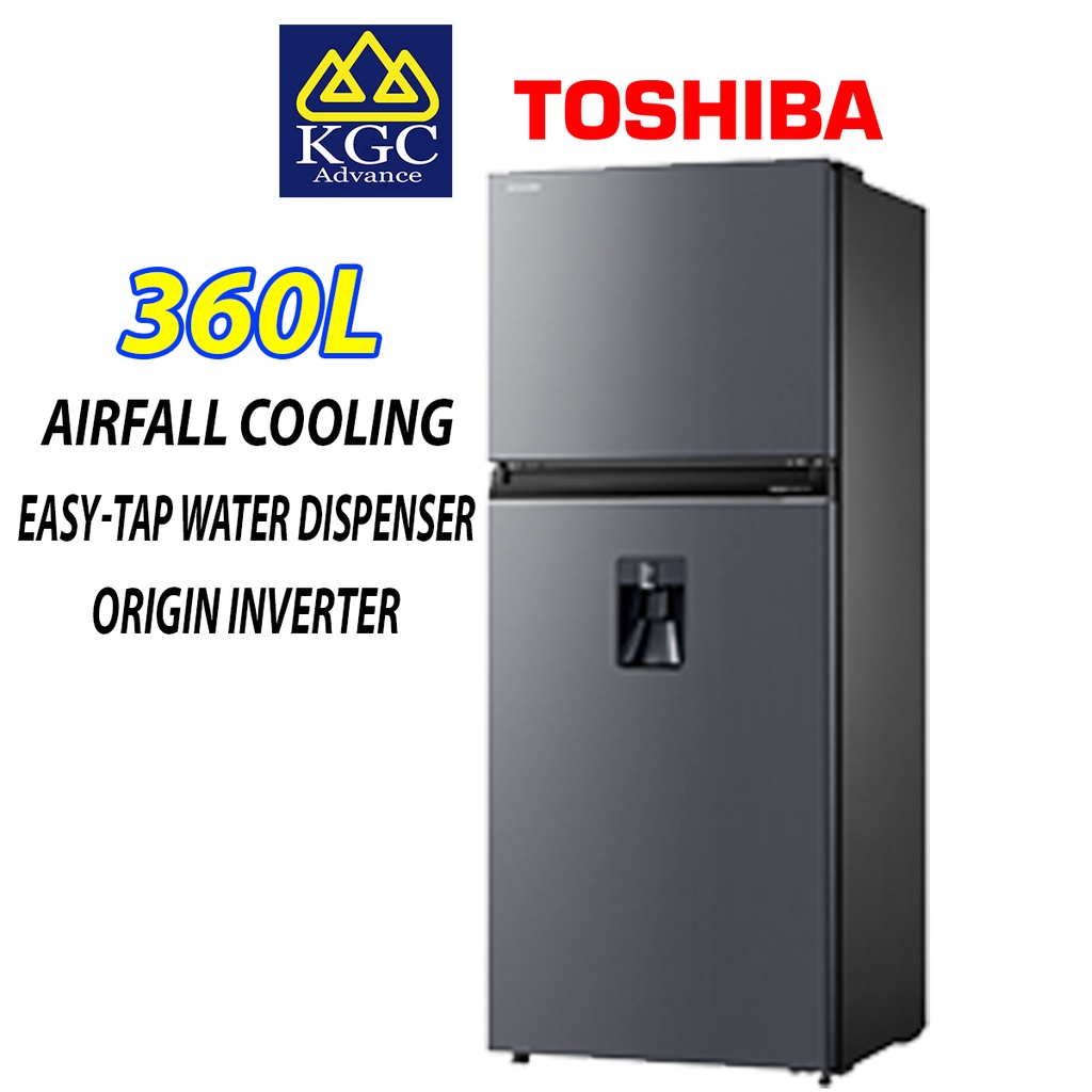 [Free Shipping] Toshiba 360L Fridge GRRT415WEPMY (06) 2 Door Inverter
