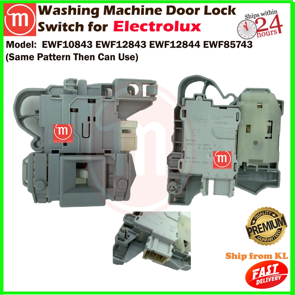 ELECTROLUX WASHING MACHINE DOOR LOCK SWITCH 3 PIN EWF10843 EWF12843