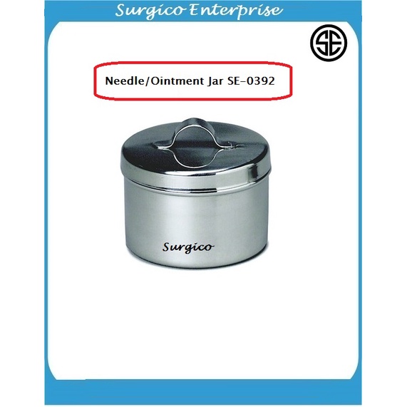 Needle/Ointment Jar 4" Stainless Steel 0392 Medical use product