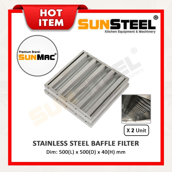 【SUNSTEEL】Stainless Steel Kitchen Hood Grease Filter / Kitchen Hood