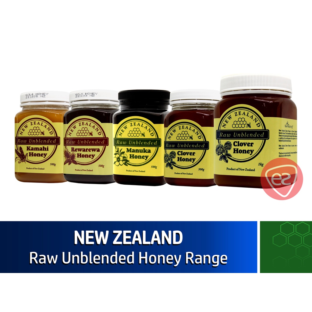 NEW ZEALAND RAW UNBLENDED HONEY ( CLOVER/ MANUKA/ KAMAHI/ REWAREWA