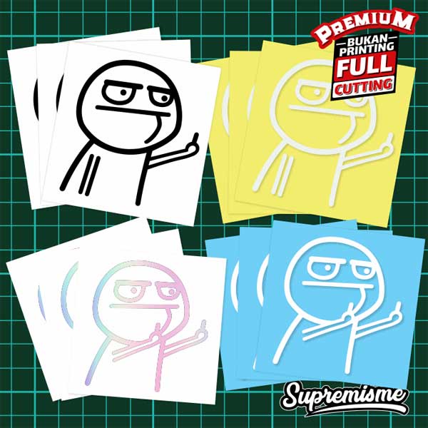 Middle Finger Emoji Sticker/Middle Fingers Sticker/Cute Middle Finger