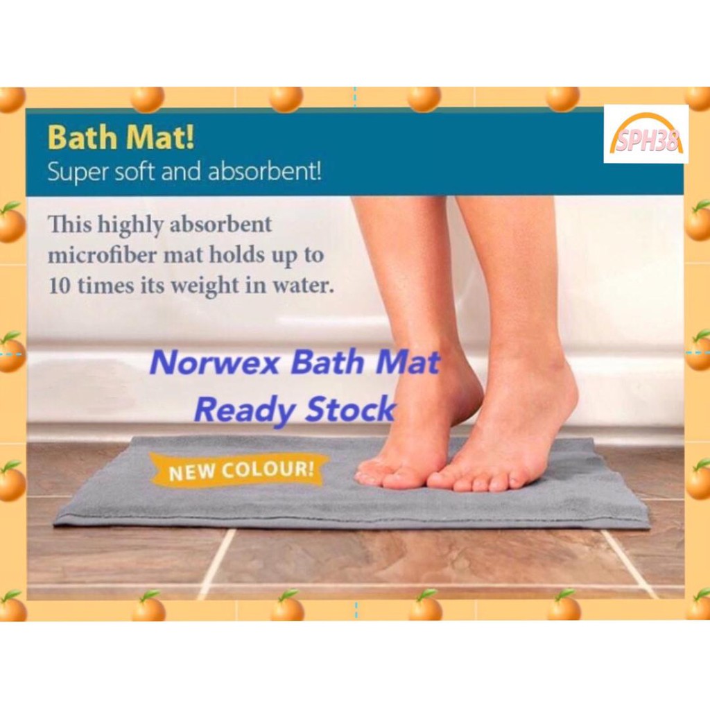 Norwx Limited Edition Microfiber Bath Mat (Graphite ) Shopee Malaysia