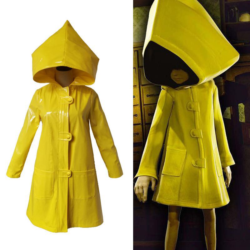 Little Nightmares 2 Six Cosplay Costume Yellow Jacket Coat Halloween