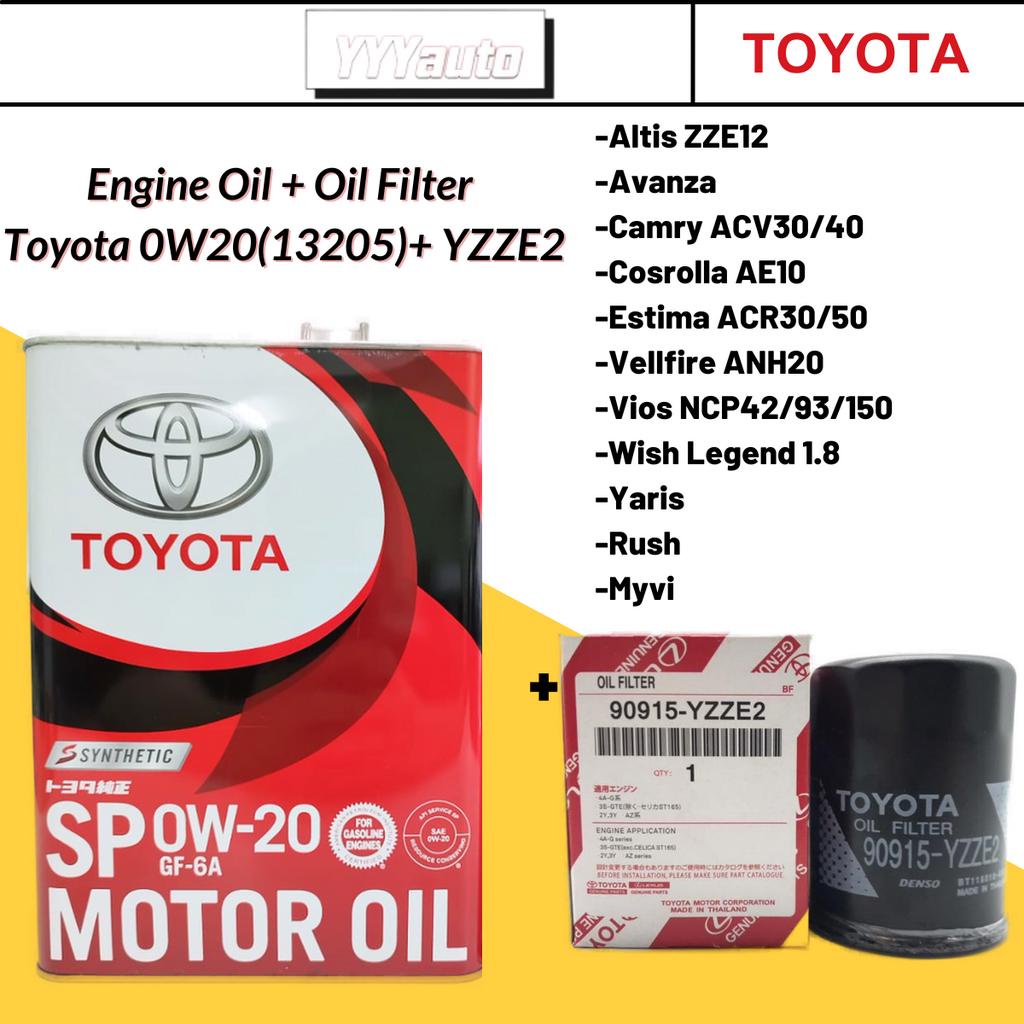 100 Original Toyota 0W20 0W20 Synthetic SP GF6A Engine Oil 4L