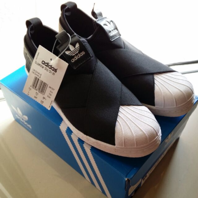 Adidas Originals Slip On Black (Genuine Item) Shopee Malaysia