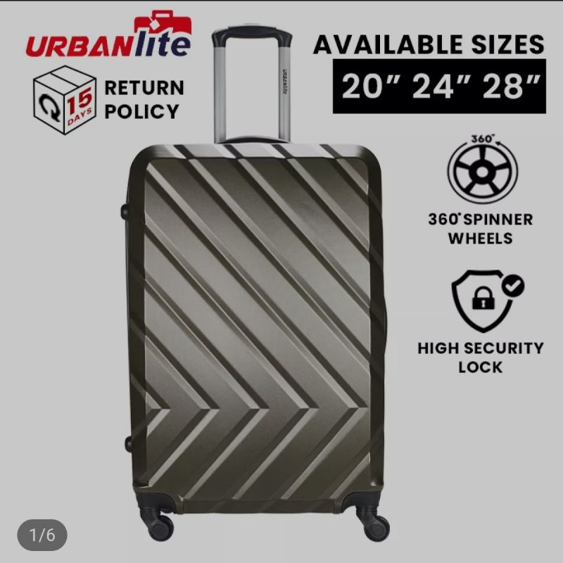 URBANlite Luggage 28 Inch Dark Grey Lightweight Shopee Malaysia
