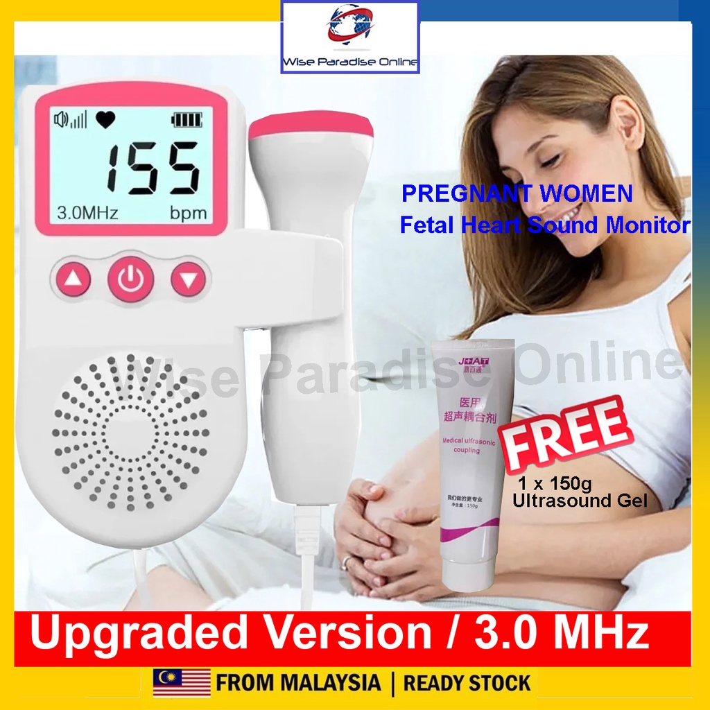 (Upgraded 3.0MHz) Fetal Doppler Heart Detector Monitor Pregnant Women