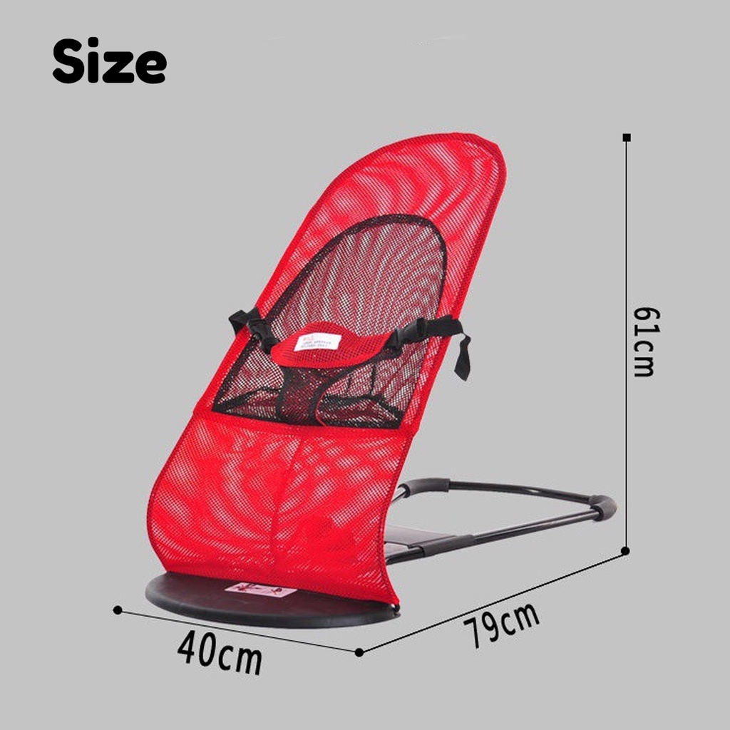 Realeos Foldable Baby Bouncer Baby Balance Chair Rocker Bouncer
