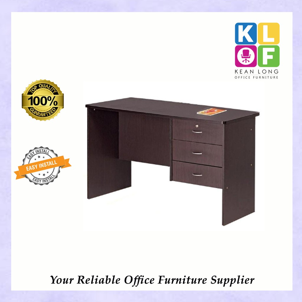 KLOF Office Table 4 Feet With Drawer / Meja Pejabat 4 Kaki Dan Laci