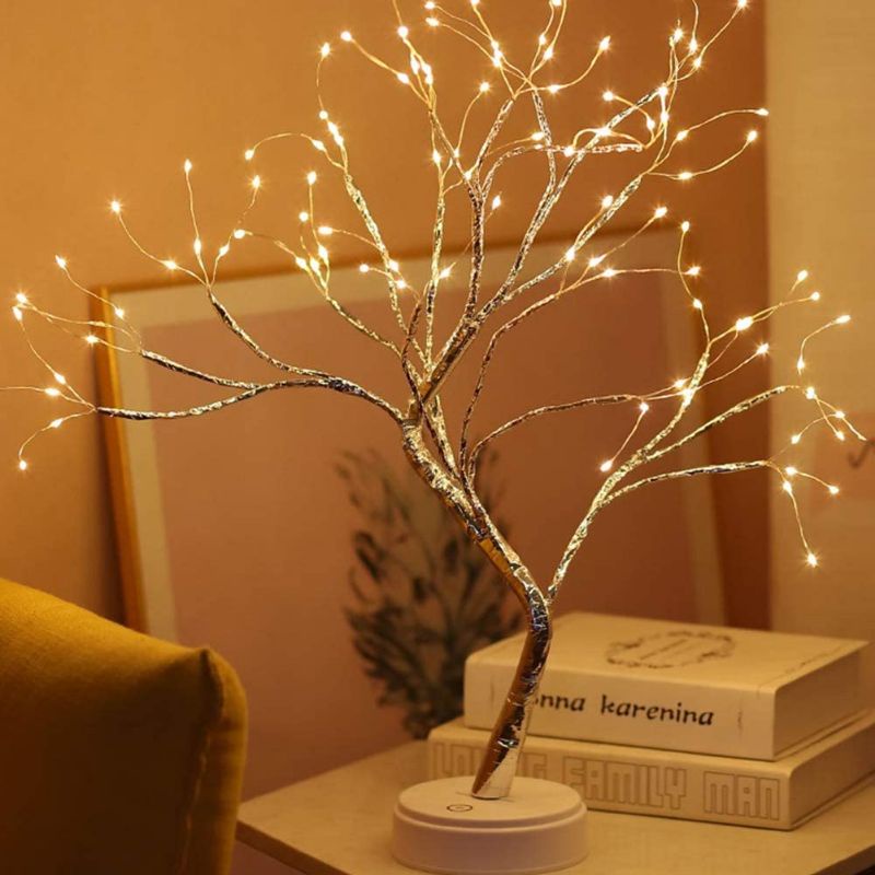 Ready Stock Creative Led Desk Tree Lamp/Copper wire Table Lamps/Battery