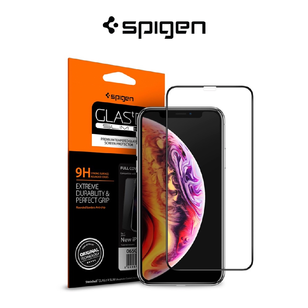 Spigen Coverage HD Tempered Glass For iPhone 11 Pro/XS/X Shopee Malaysia