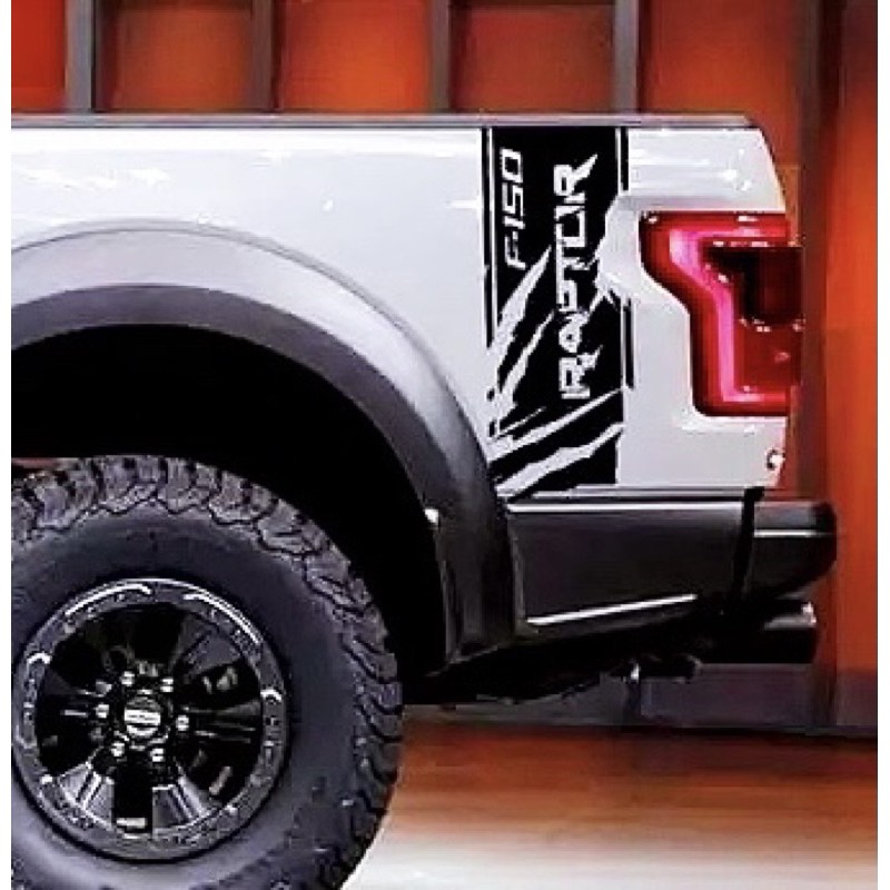(Ready Stock ) S588 2pc Ford Raptor Car Side Sticker Rear Trunk Vinyl