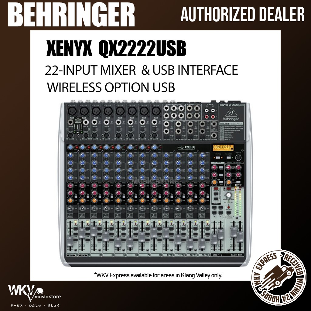 Behringer Xenyx QX2222USB 22Channel Analog Mixer with USB and Effects