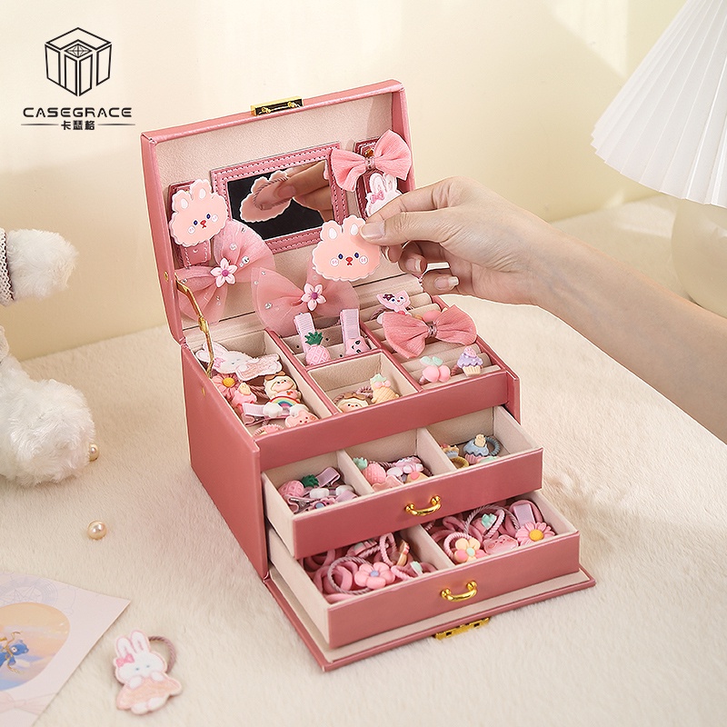 CASEGRACE Kids Jewelry Storage Box With Free Gift Girls Hair