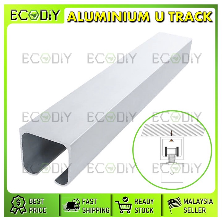 ECODIY🇲🇾 ALUMINIUM U TRACK Aluminium Track Carcass Hanging Door