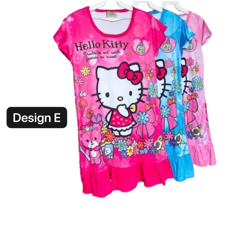 Hello Kitty Dress Girl Cartoons Gown Shopee Malaysia