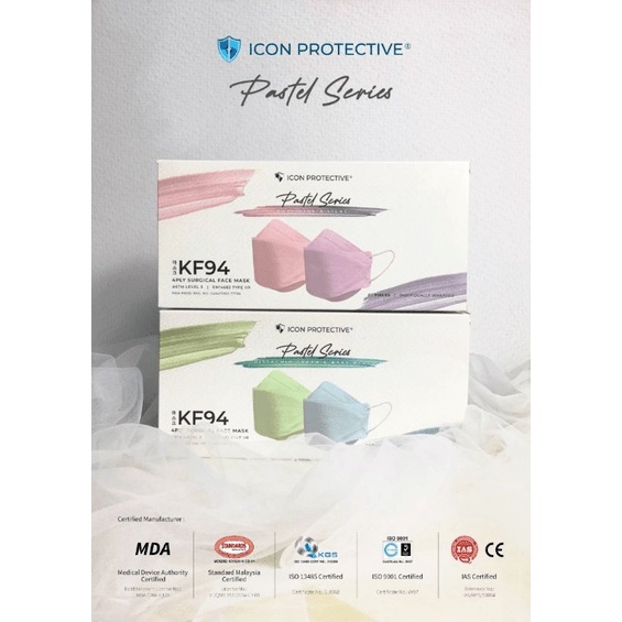 [READY STOCK] ICON PROTECTIVE Pastel Series KN94 4 ply surgical face