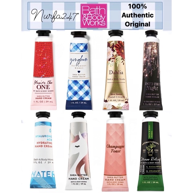Bath and body works hand cream 29ml perfume fragrance BBW nurfa247
