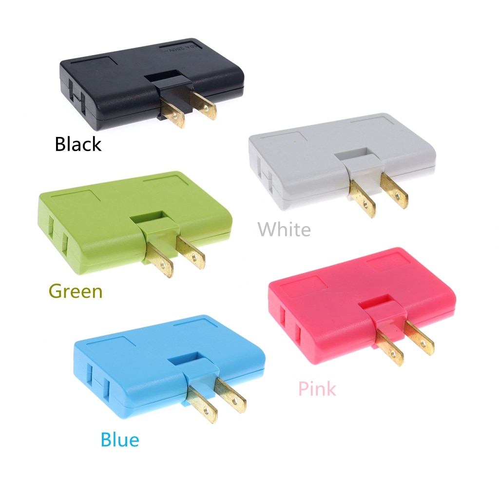 US 115p Male To 3way Universal 2 Pin AC Power Travel Adapter Plug Converter Splits 1Way Into