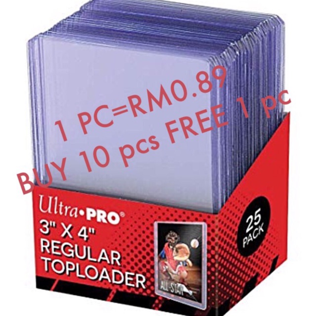 Toploader1 x Ultra Pro 3 X 4 Regular Top loader for MTG POKEMON YUGIOH