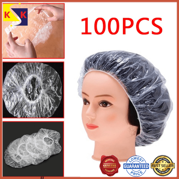 Disposable Waterproof Shower Caps 10pcs/100pcs Pakai Buang Shopee