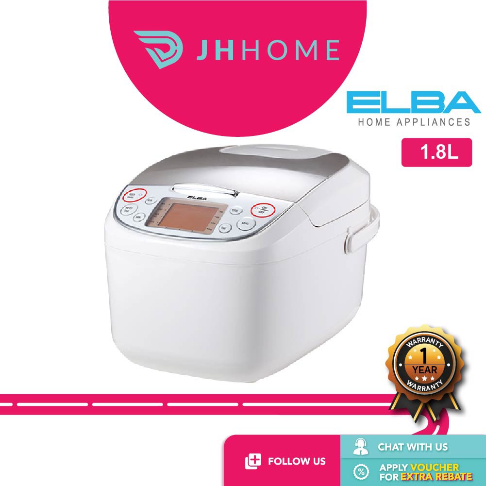 Elba 1.8 L Rice Cooker With NonStick Inner Pot ERCB1886