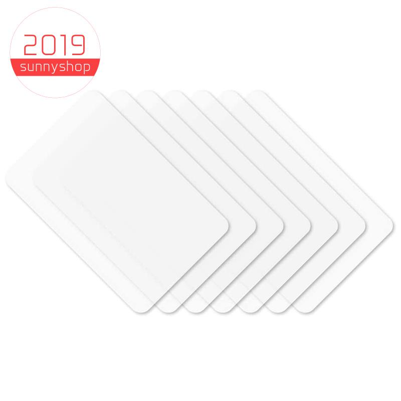 Set of 8 Transparent Place Mats Washable White Dining Table Place Mat