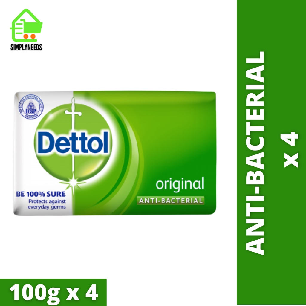DETTOL BODY SOAP BODY WASH AntiBacterial (100g x 3+1) Shopee Malaysia