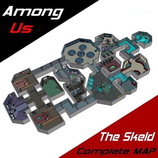 Among Us The Skeld Complete Map Room Shopee Malaysia