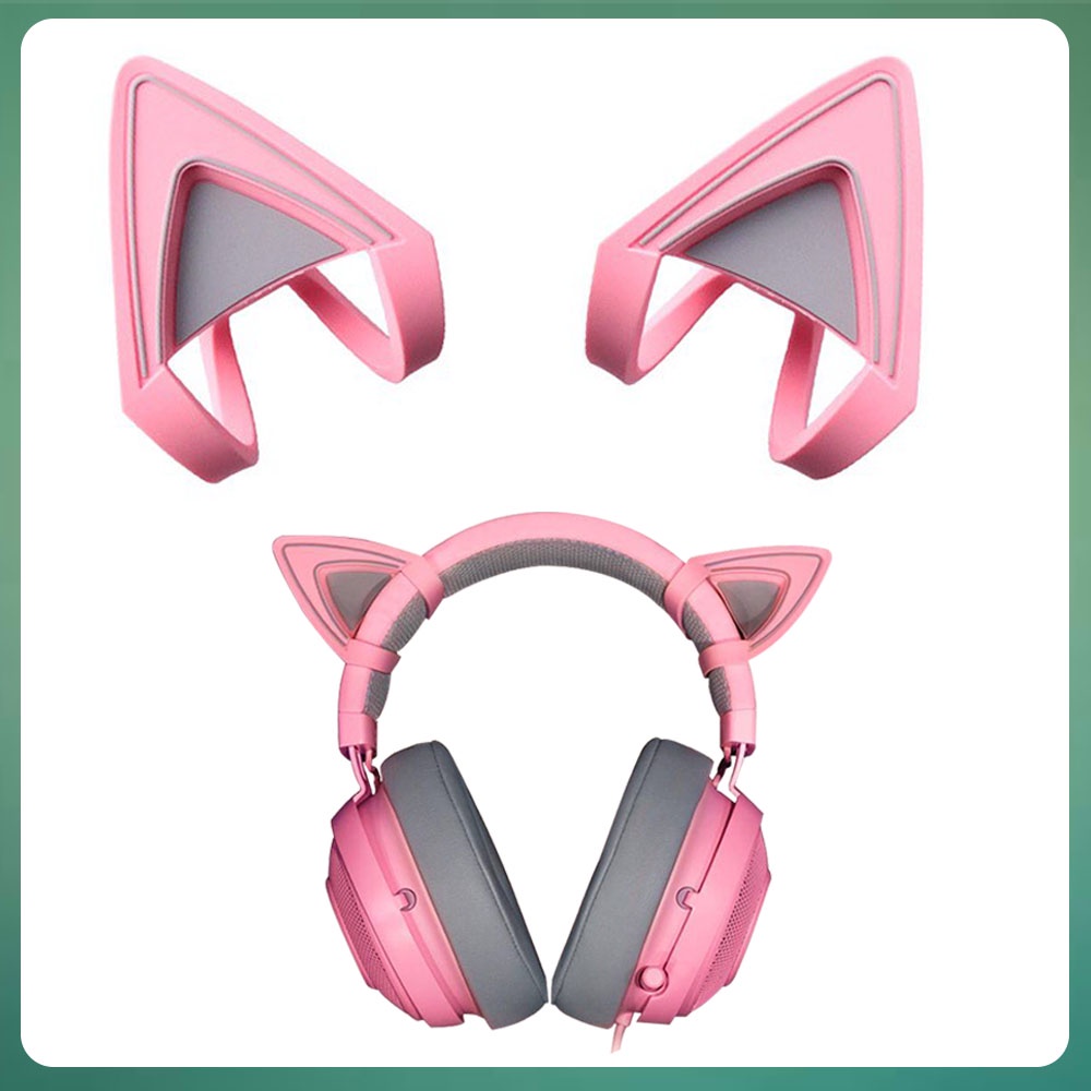 Kitty Headphone Cat Ears Cute Adjustable Straps Attachable Accessory