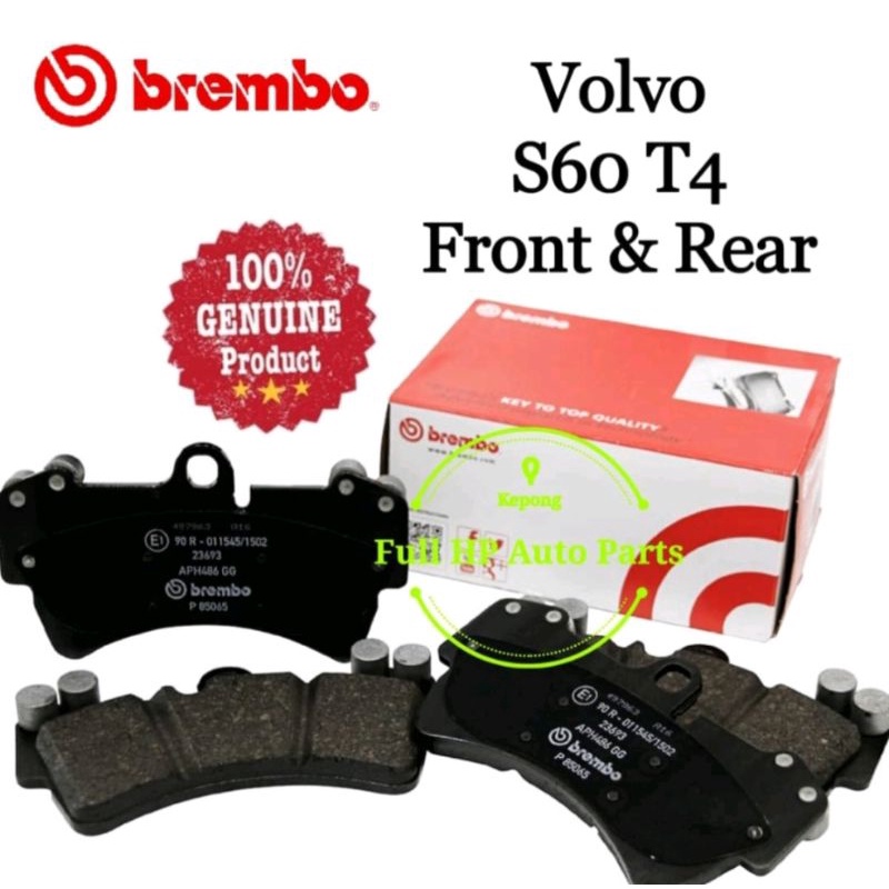 Original Brembo Brake Pad Volvo S60 T4 Shopee Malaysia
