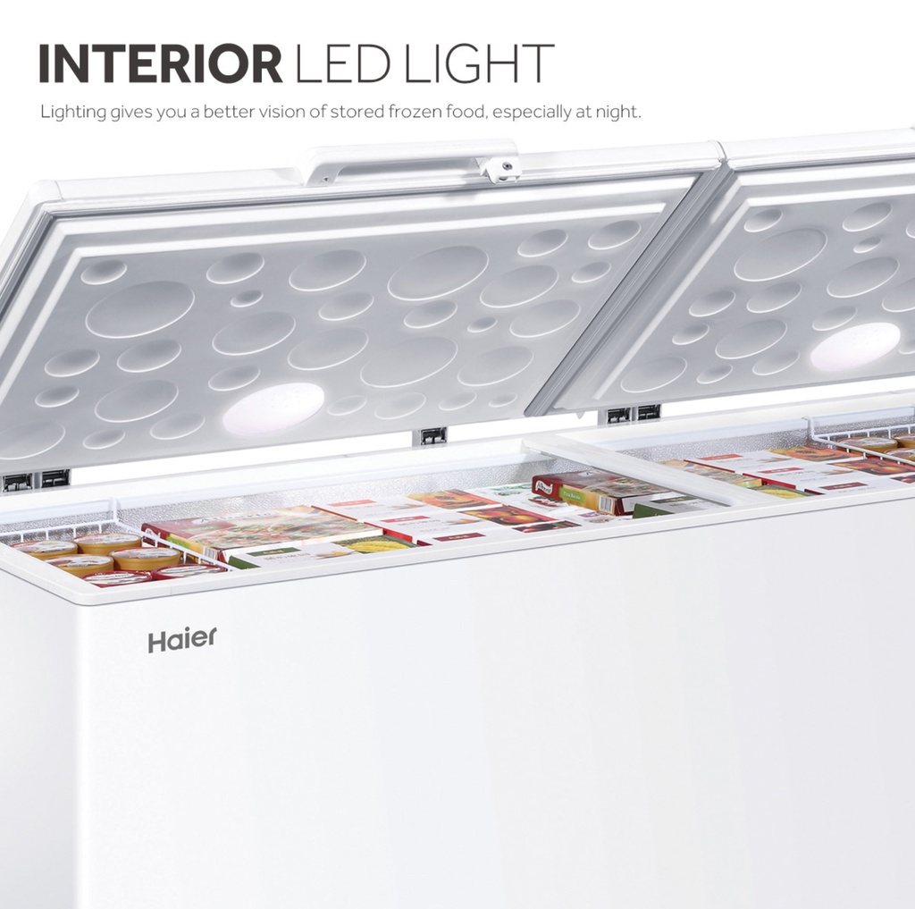 Haier Chest Freezer (535L) LED Lighting 100 Hours Cooling Retention 6