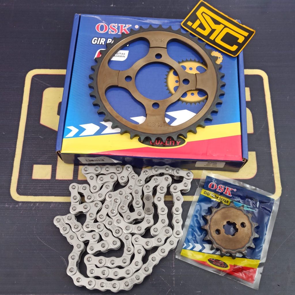 Package Gear/Gear Set Honda Supra X/Wave 100/Grand/legend 40T 15T