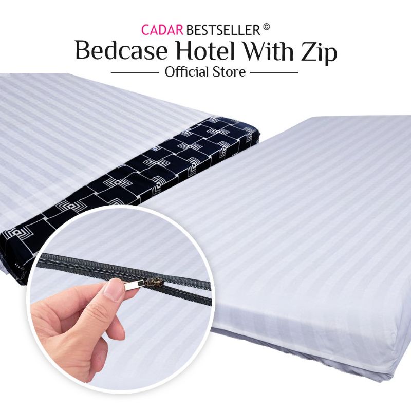 Cadar Bestseller Sarung Tilam Zip Hotel Berjalur 9inci12inci/Bedcase