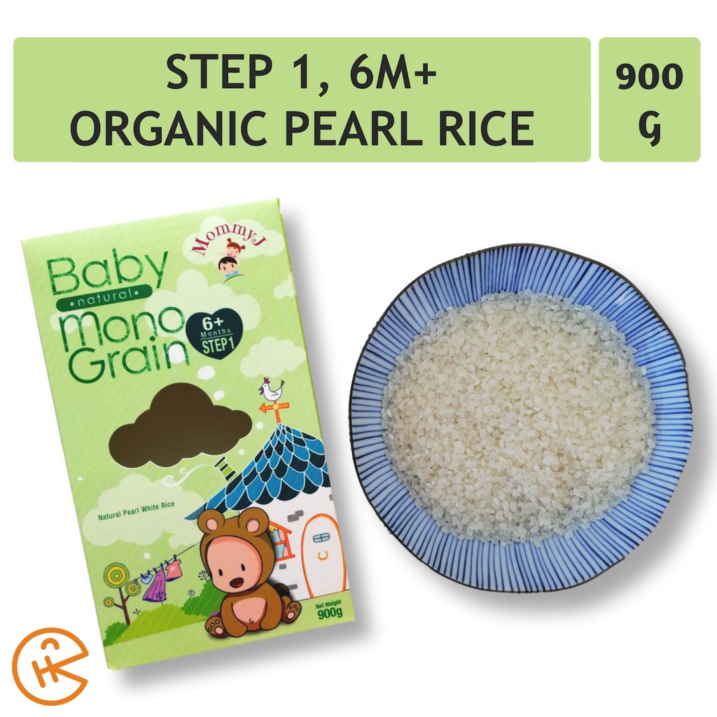 MommyJ Baby Step 1 Organically Grown Pearl White Rice (900g) Shopee