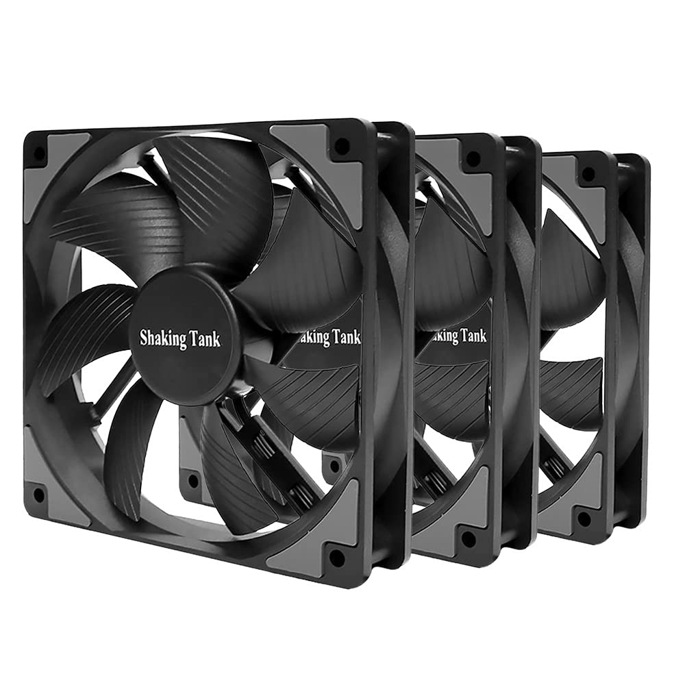 Shaking Tank Computer Case Fan 120mm Case Cooling Silent 1200RPM Fan Black 3 Pack Shopee Malaysia