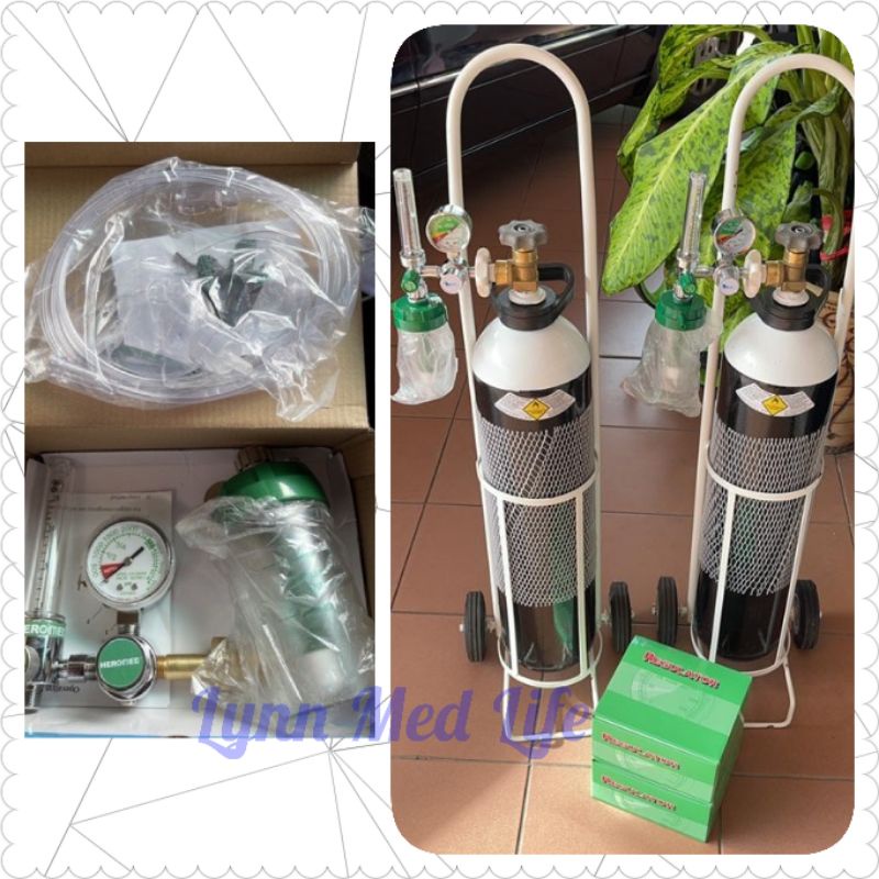 READY STOCK Medical Grade Oxygen Tank Cylinder 10L Trolley Oksigen