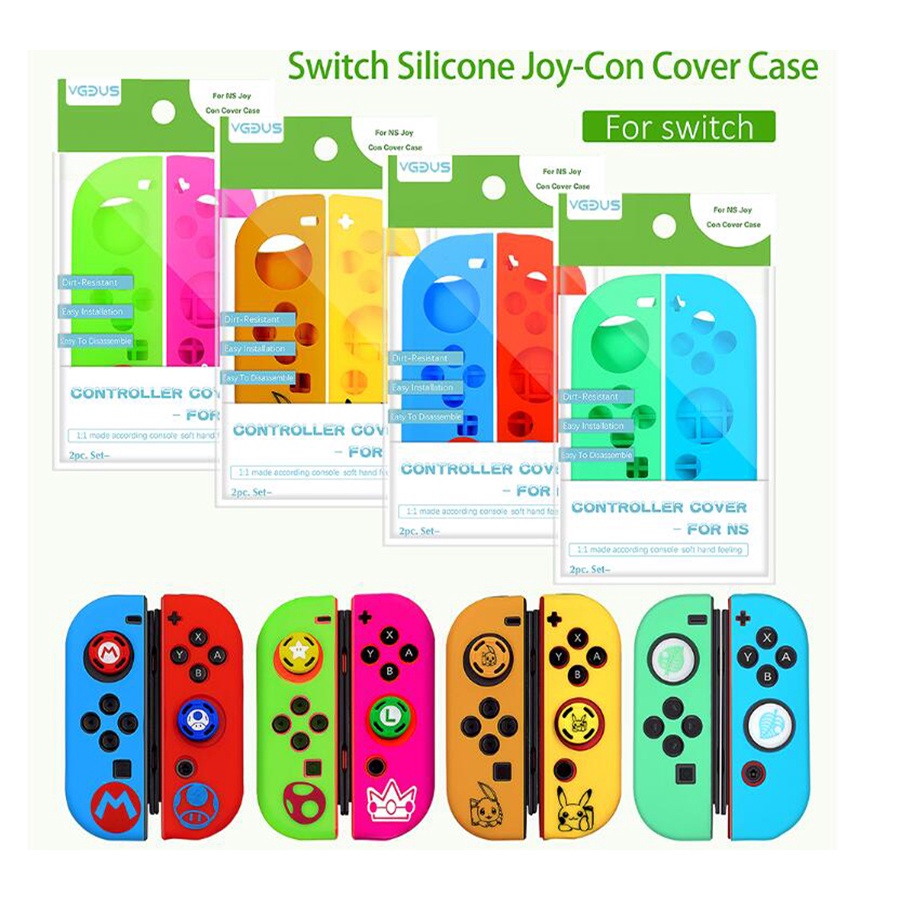 VGTIME Nintendo Switch/OLED Silicone Cover Grip Case Joycon Hand Grip