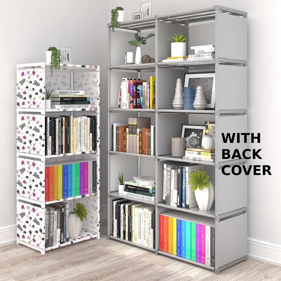 Korean DIY Book Storage Shelf 6 Tier with 10 Columns Bookcase Shopee