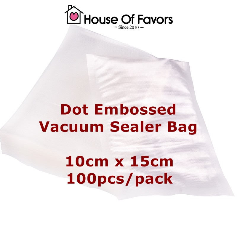 100pcs 10x15cm Embossed Food Vacuum Plastic Bag Vacuum Sealer Bag