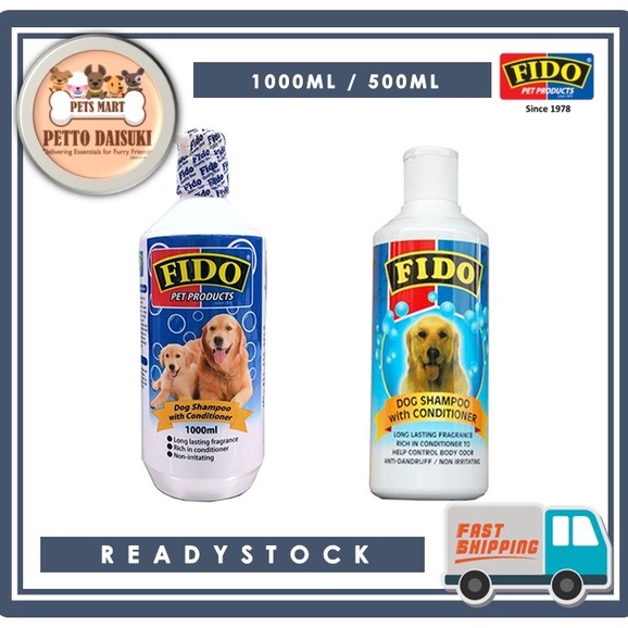 FIDO Pet Product Dog Shampoo 500ml /1000ml with Conditioner Shopee Malaysia