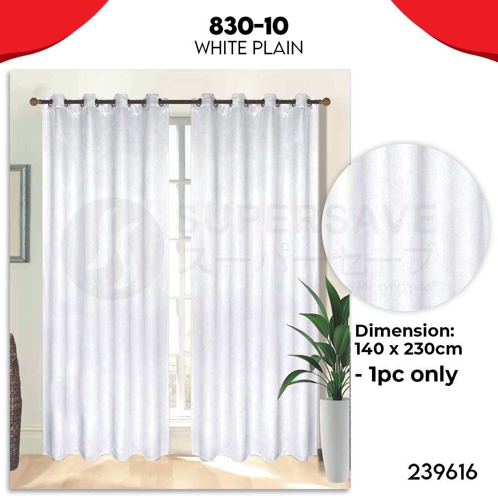 SUPERSAVE Modern Plain Curtain Semi Blackout Curtains Heavy Fabric